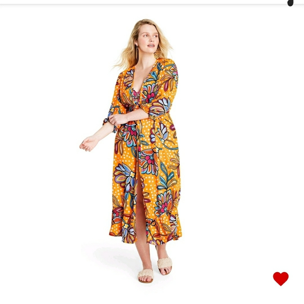 Tabitha Brown x Target Women's Floral/Polka Dot Print Cover Up